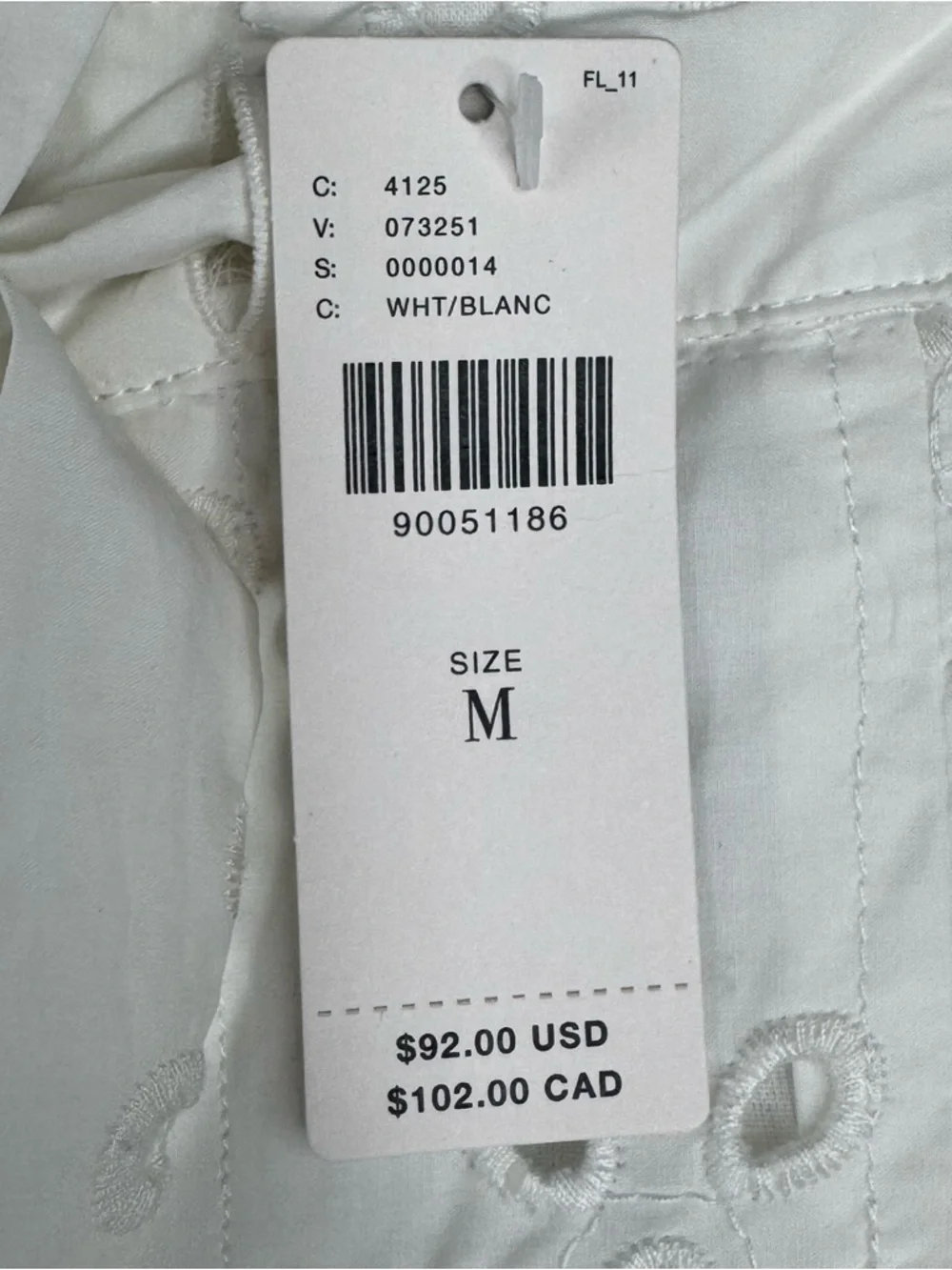 Anthropologie En Saison Women's Marina Cotton Eyelet Shorts Size M New